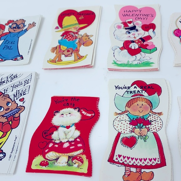 Valentines cards for scrapbook ephemera vintage old school - Picture 2 of 10